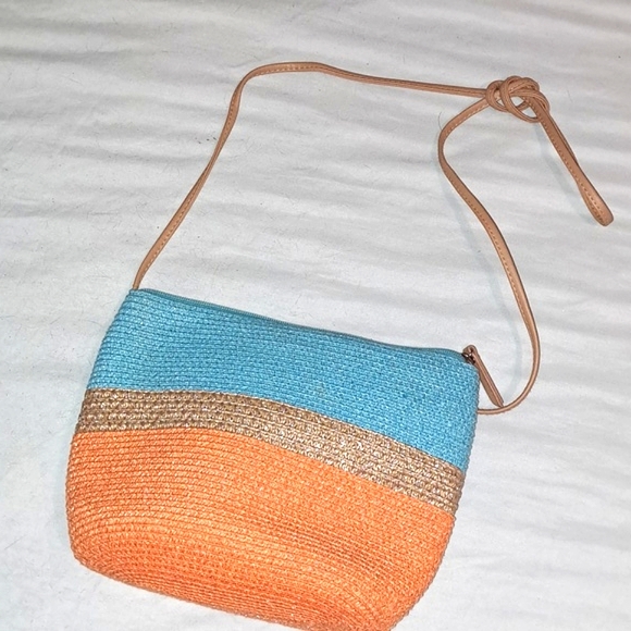 Shoulder Bag Summer Blue Orange - Picture 1 of 4
